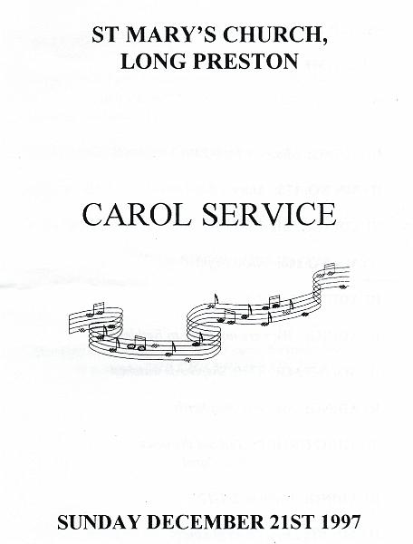 Carol Service 1997 P1.JPG - Carol Service 1997  -   Front Cover  